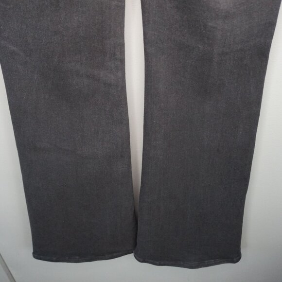 New Good American Power Stretch Pull-On Flare Jeans in Black001 size 2/26 - Picture 12 of 15
